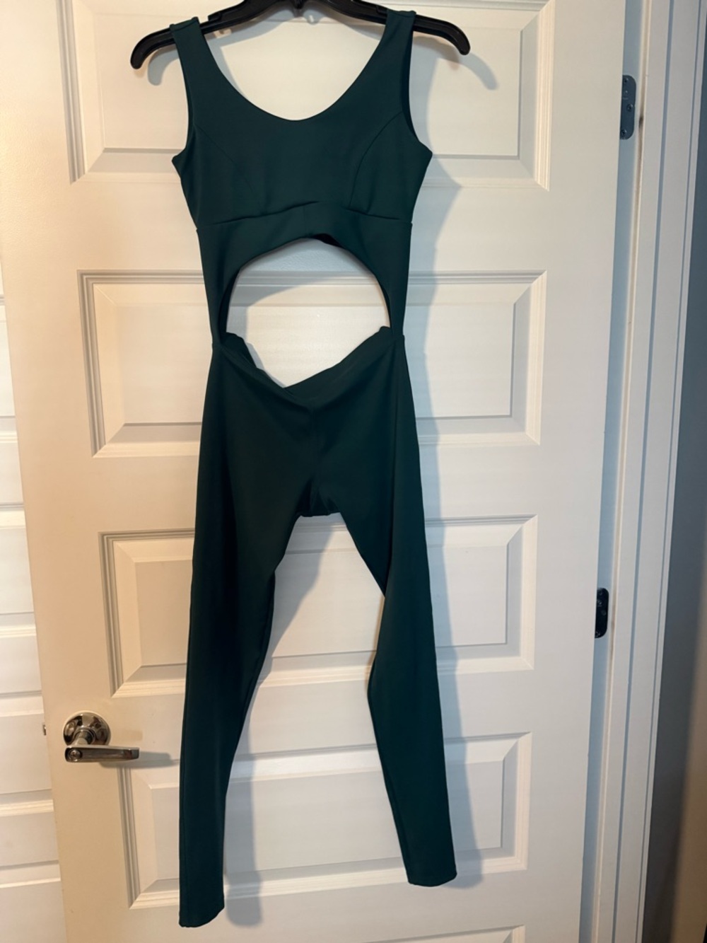 Mika Yoga Wear Teal Cutout One-Piece Yoga Bodysuit size S - Picture 8 of 8